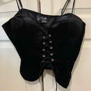 Velvet bustier